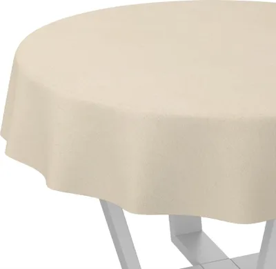 Produktbild von Tischdecke Melliert Creme Rund 120cm Schnittkante