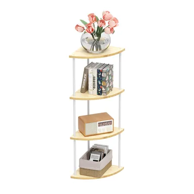 Produktbild von 4-Ebenen Eckregal 93cm Eckregale Aufbewahrungsregal Eckregal stehend Ideal für Schlafzimmer, Küchen, Badezimmer, Balkone usw.