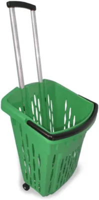 Productafbeelding van Winkeltrolley Met Wielen 40 Liter Boodschappenmand Voor Winkelen