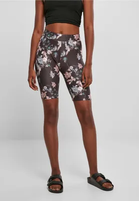 Produktbild von Urban Classics TB4791 | Ladies Soft AOP Cycle Shorts Damen Radlerhose - Farbe: blacksoftflower - Größe: M