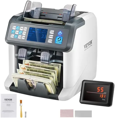 Produktbild von Geldzählmaschine - Quittungsmaschine - Geldzählblock - Falschgeld-Detektor - Geldscanner - 6-stufige Falschgelderkennung