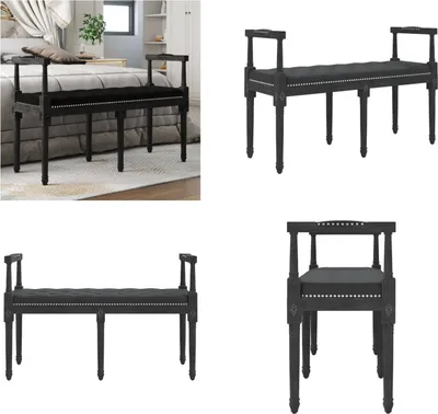 Produktbild von vidaXL Sitzbank Schwarz 110x40x70 cm Samt - Sitzbank - Sitzbänke - Sitzmöbel - Flurbank