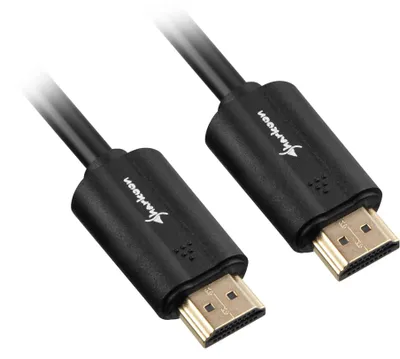 Produktbild von Sharkoon HDMI/HDMI 4K, 1m, 1 m, HDMI Typ A (Standard), HDMI Typ A (Standard), 3D, Audio Return Channel (ARC), Schwarz