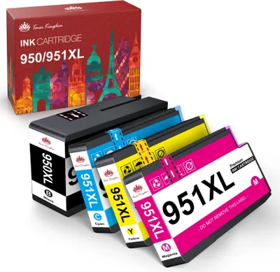 Produktbild von 4er 950 951 Kompatible Patronen Ersatz für HP 950XL 951XL Multipack, Kompatible mit HP Officejet Pro 8600 8610 8620 8630 8100 8616 8615 276dw 251dw 8660 8640 8625