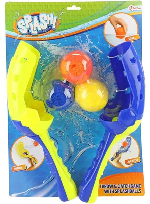 Produktbild von Toi-Toys - SPLASH Wasser Ballfangspiel (2 Fangschaufeln + 3 Bälle) Wasserspielzeug Wasserbomben