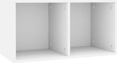 Image de vidaXL Boîte de rangement pour disques vinyles Blanc 71×34×36 cm Panneau de particules