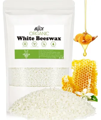 Immagine prodotto di Pastiglie di cera d'api bianca da 906g, ideali per la produzione di candele e per progetti di cosmetici fai-da-te