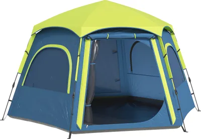 Image de Tente Outsunny, pour 3-4 personnes, installation facile, bleue