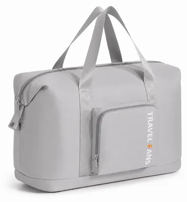 Produktbild von Verco Faltbare Reise und Sporttasche mit Trolley Schlaufe Frontfach und Seitenfächern in Grau
