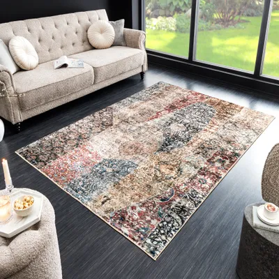 Produktbild von riess-ambiente Moderner Teppich LEGENDS 230x160cm multicolor Kurzflor Indoor-Teppich