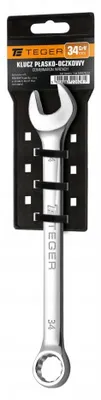 Imagen del producto de Llave de anillo y martillo TEGER, 34 mm, acero CRV pulido