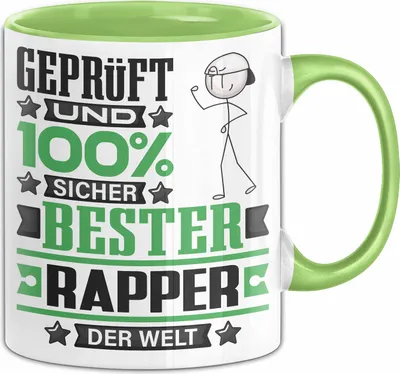 Produktbild von Rapper Geschenk Lustiger Spruch für Rapper Geschenkidee Bester Rapper Der Welt (Grün)
