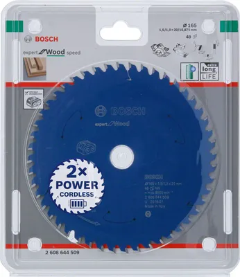 Obrázok produktu pre Kotúčová píla pre akumulátorové píly Expert na drevo, 165 x 1,5/1 x 20, 48 zubov