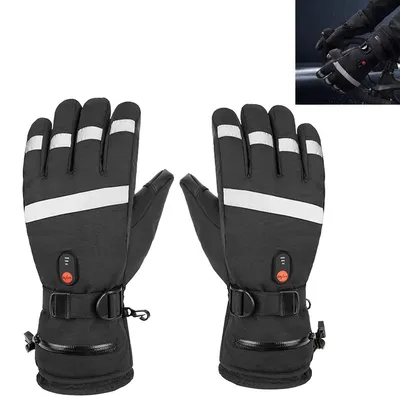 Produktbild von Elektrische Heizhandschuhe Winter, USB aufladbar, Outdoor Ski Radsport Handschuhe, Touchscreen, 3-Stufen Temperatur, warm, Thermo Handschuhe