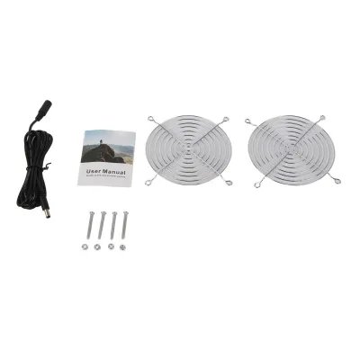 Immagine prodotto di Ventilatore solare da 6 W con rete di protezione, impermeabile, per serre, pollai e ambienti esterni