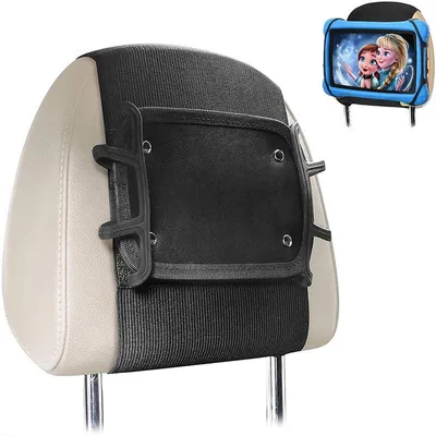 Produktbild von Verstellbare Auto Kopfstš¹tzenhalterung - Silikon Tablet Halter fš¹r Auto Kopfstš¹tze - Tablet Halterung Rš¹cksitz fš¹r Kinder - Schwarz