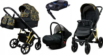 Produktbild von BabyLux® Marlux Magnetic | 4in1 Kinderwagen Set | Gold Line | Kombikinderwagen | Kinderwagenset