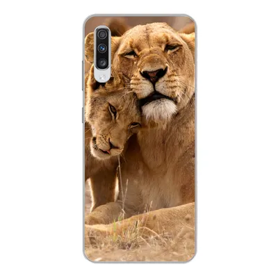 Produktbild von MuchoWow® Handyhülle Schutzhülle Hülle für Samsung Galaxy A70 Löwe - Wilde Tiere - Jungtier Silikon Softcase Handy Hülle - Schutzhaube