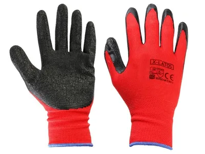 Obrázok produktu pre Rukavice pre mechanikov, nylon, latex, veľkosť 10
