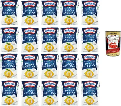 Produktbild von Sterilgarda Panna da Cucina, Italienische Kochsahne, 20 x 200 ml Packung, + Italian Gourmet polpa 400g