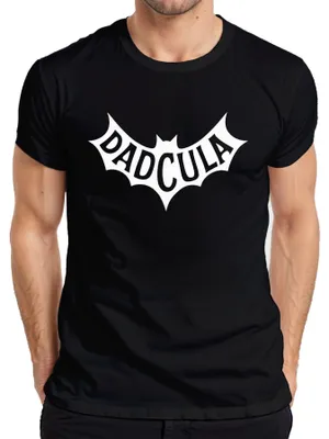 Produktbild von DADCULA Vatertag Papa Lustig Halloween Vampir Fledermaus Humor Herren T-Shirt, Schwarz, M