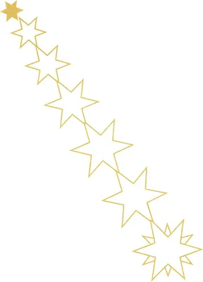 Produktbild von Riffelmacher Dekogirlande Sterne 12 x 55 cm 73926 | Metall Gold