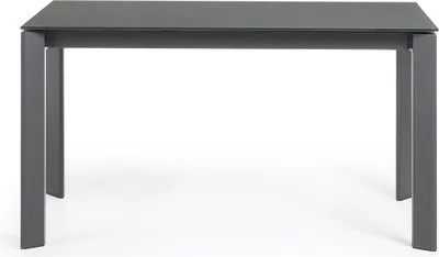 Produktbild von Tisch Axis ausziehbar 140 (200) cm graues Glas und graphit Beine