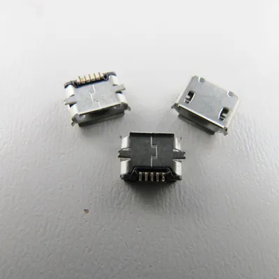 Productafbeelding van Vrouwelijke 5-pins SMT/SMD micro-USB connector, aansluiting