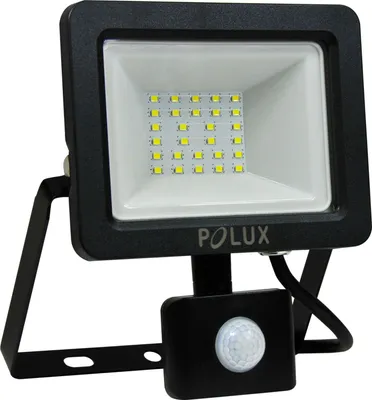 Obrázek produktu pro LED reflektor SMD 20W PIR senzor 6500K 120° IP65 černý 304797 Polux