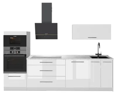Obrázek produktu pro Kuchyňský kout Vicco Fame-Line Bílá vysoký lesk/Bílá 280 cm bez pracovní desky, Model 64734