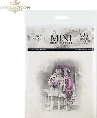 Immagine prodotto di ITD carta di riso decoupage SET carta artigianale, bambini retro RSM079