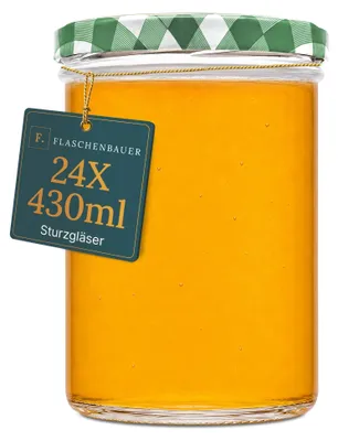 Obrázok produktu pre Sada 24 zaváracích pohárov 430 ml s viečkami