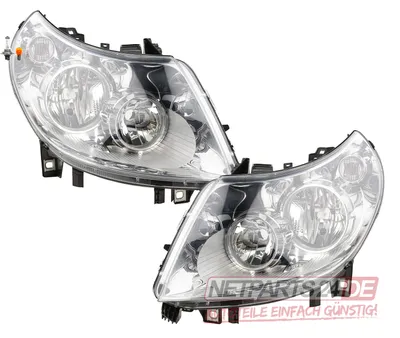 Produktbild von Scheinwerfer passend für Peugeot Boxer III 11- Set Links & Rechts + Leuchtmitt. 1368641080 1368639080 Johns