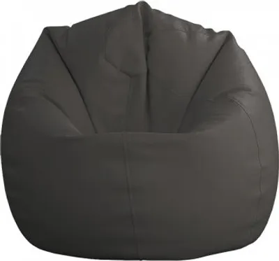 Image de Pouf SOFTY,Polyuréthanesimili cuir, gris foncé, 60x105 cm
