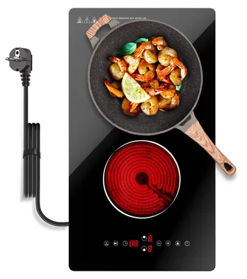 2-Pit-Keramikkochfeld 3000W Touch-Bedienung 9 Stufen Timer