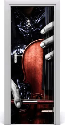 Produktbild von Tulup Türaufkleber 75x205 cm Dekorative Aufkleber Selbstklebend Wasserdichte Tapete Abnehmbar Schlafzimmer Wohnzimmer Wohnkultur - Violine Musik