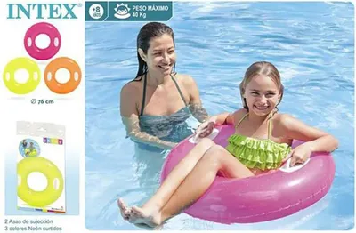 Immagine prodotto di Anello Intex 59258NP HI-GLOSS, per bambini, gonfiabile, ruota per l'acqua, mix di colori, 76 cm