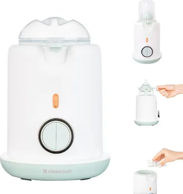 Obrázek produktu pro Kikkaboo sterilizátor Warmy 3 v 1 ohřívač lahví odšťavňovač odměrka víčko světle zelená