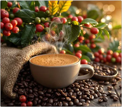 Produktbild von Spritzschutz Herdabdeckplatte Schneidebrett aus Glas Kaffeeerntemorgen 1-Teilig (60x52cm)