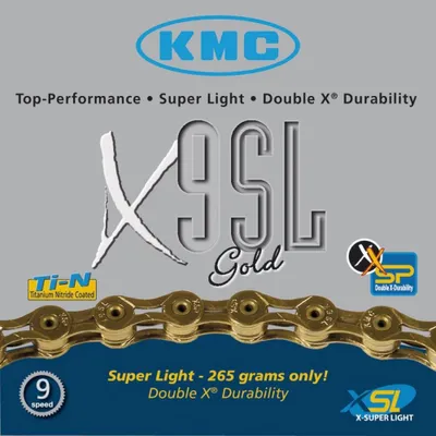 Immagine prodotto di Catena KMC 9s X-9-SL oro 114 Gl