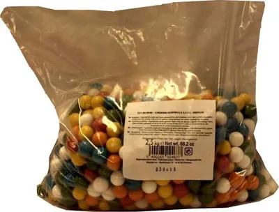 Produktbild von Fun Chewing Gum Balls medium 2500g Beutel (Bunte Kaugummi Kugeln)