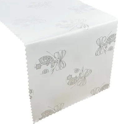 Zdjęcie produktu dla Dwustronny obrus plamoodporny srebrny ornament świąteczny 40x40 cm