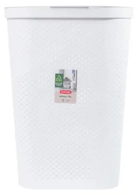 Produktbild von Curver INFINITY Wäschebox mit Lochmuster, 60 l, Weiß