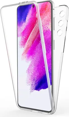 A clear protective case for a smartphone, shown from a slightly angled front view.