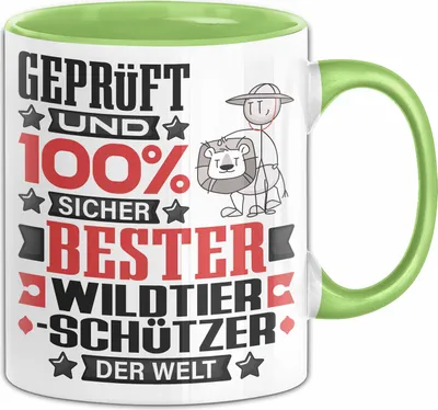 Produktbild von Wildtierschützer Geschenk Lustiger Spruch für Wildtierschützer Geschenkidee Bester Wildtierschützer Der Welt (Grün)