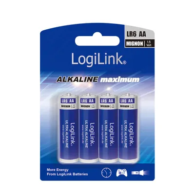 Produktbild von LogiLink LR6B4, Einwegbatterie, AA, Alkali, 1,5 V, 4 Stück(e), 1700 mAh