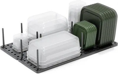 Produktbild von Famanu Küchenschrank mit Regal und Schublade - Set von 2, 45 x 15 x 10 cm, Anthrazit