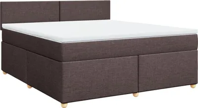 Obrázek produktu pro vidaXL Postel Boxspring s matrací Tmavě hnědá 180x200 cm Látka
