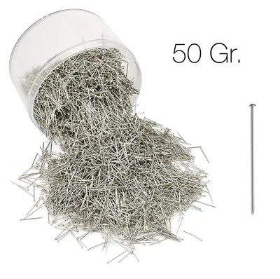 Produktbild von 50 gr. Reißnagel Reissnagel Kopfstifte Stecknadel Basteln Stecknadeln 18mm Kopf