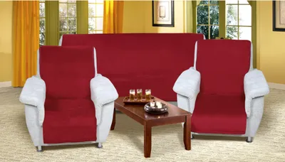 Produktbild von Überwurf für Sofa Micro 3+1+1 burgunderrot